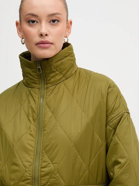 United Colors of Benetton kurtka kolor zielony przejściowa oversize 2YRYDN080