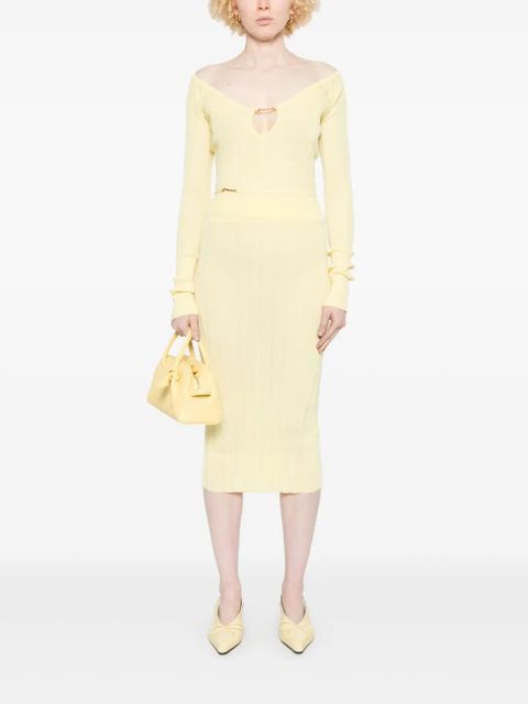 Jacquemus La jupe Pralù midi skirt - Yellow