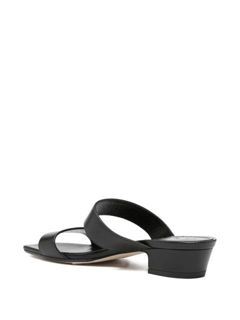Aeyde double-strap square-toe sandals - Black
