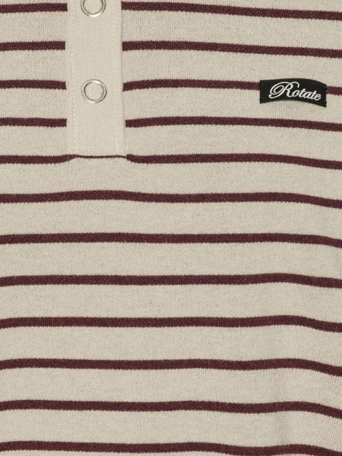 ROTATE BIRGER CHRISTENSEN striped polo top - Neutrals