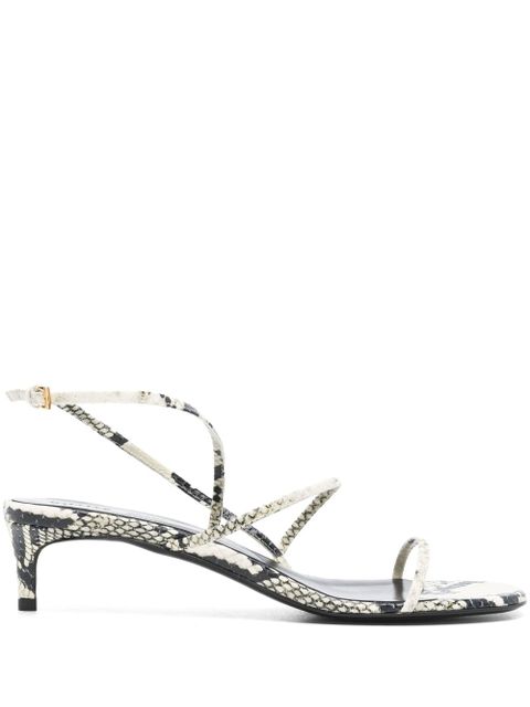 KHAITE 35mm snakeskin-print sandals - Neutrals - zdjęcie produktu nr 1