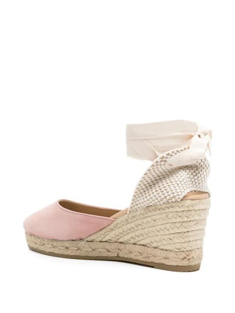 Manebi suede wedge espadrilles - Pink