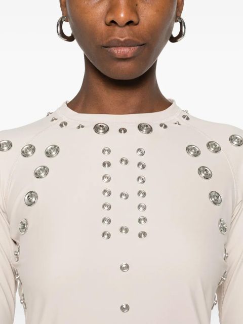 Coperni stud-embellished t-shirt - Neutrals