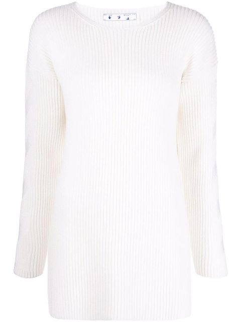 Off-White ribbed-knit wool jumper - zdjęcie produktu nr 1