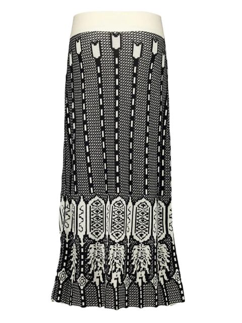 Johanna Ortiz Energy Matrix midi skirt - Black