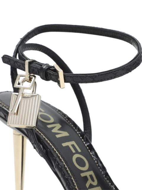 TOM FORD padlock-detail heeled sandals - Black