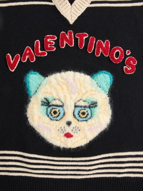 Valentino Garavani Le Chat De La Maison embroidered vest - Black