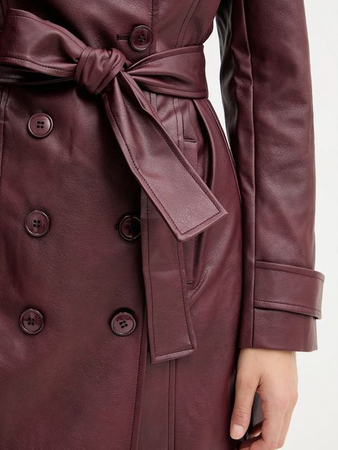 Bardot płaszcz kolor bordowy 59899JB4