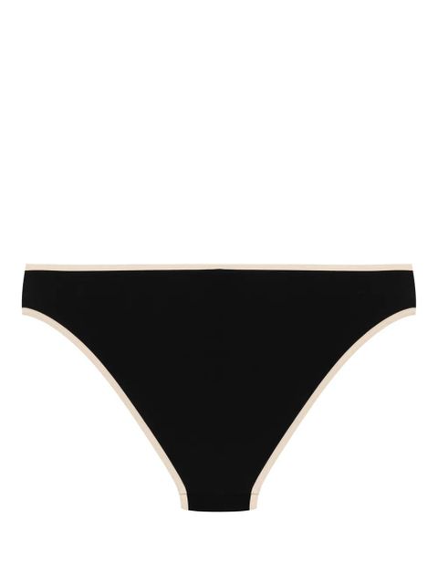 TOTEME striped-edge bikini bottoms - Black