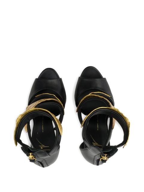 Giuseppe Zanotti Leaf stiletto sandals - Black - zdjęcie produktu nr 2