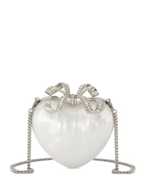 Self-Portrait heart clutch bag - White - zdjęcie produktu nr 1