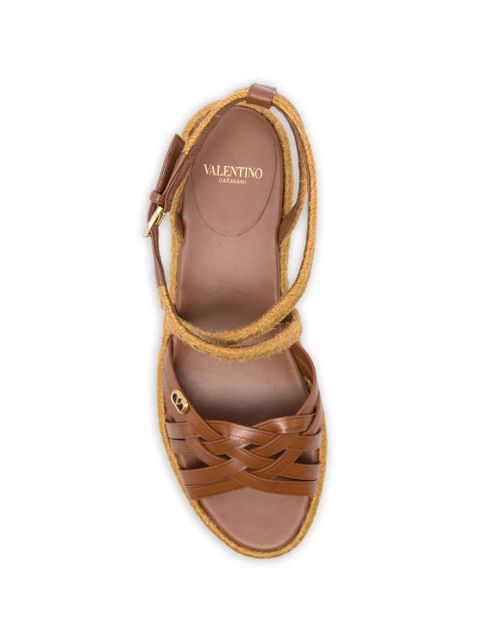 Valentino Garavani braided platform sandals - Brown