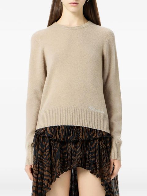 Blumarine logo-embroidered sweater - Neutrals - zdjęcie produktu nr 2