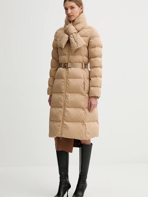 Elisabetta Franchi kurtka kolor beżowy zimowa PI84D56E2