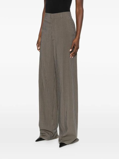 Balenciaga checked trousers - Brown