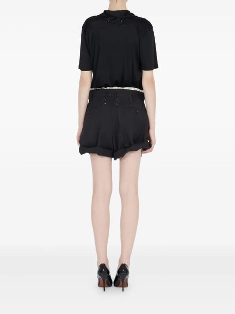 Maison Margiela satin polo shirt - Black - zdjęcie produktu nr 2