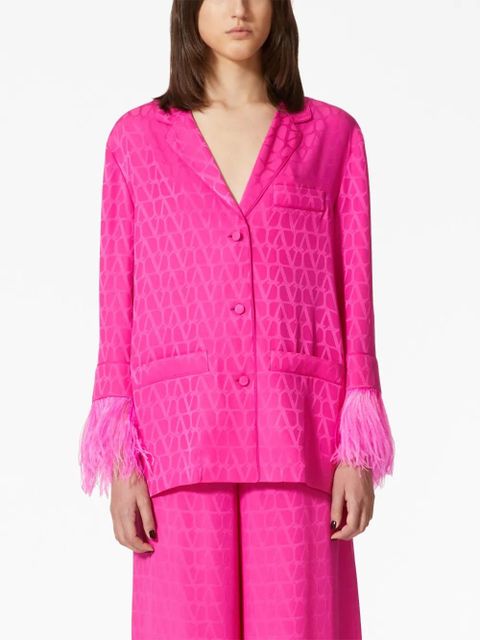 Valentino Garavani Toile Iconographe silk shirt - Pink