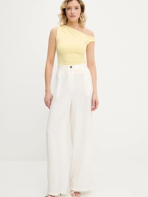 Answear.LAB spodnie damskie kolor biały szerokie high waist - zdjęcie produktu nr 2