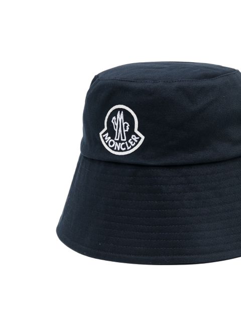 Moncler embroidered-logo bucket hat - Blue - zdjęcie produktu nr 2