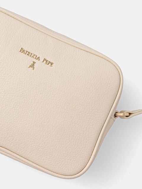 Patrizia Pepe torebka skórzana kolor beżowy CB8985 L001