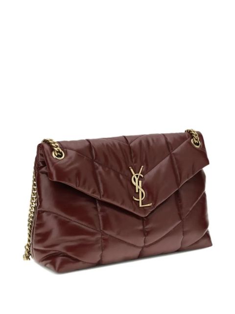 Saint Laurent medium Puffer quilted logo shoulder bag - Red - zdjęcie produktu nr 2