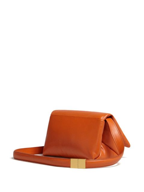 Marni small Prisma leather shoulder bag - Orange