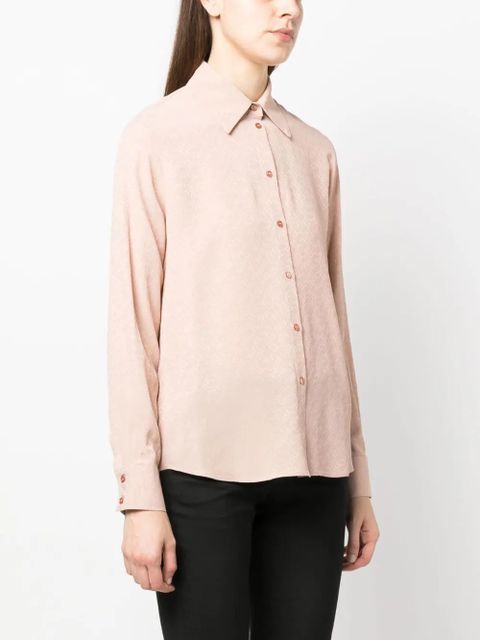 PINKO jacquard-logo long-sleeve shirt