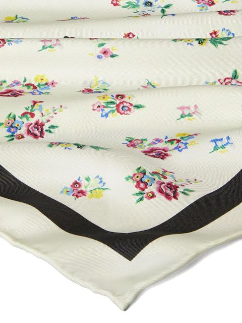 Tory Burch floral triangle scarf - Neutrals - zdjęcie produktu nr 2