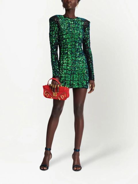 Balmain sequin-embellished mini dress - Green - zdjęcie produktu nr 2