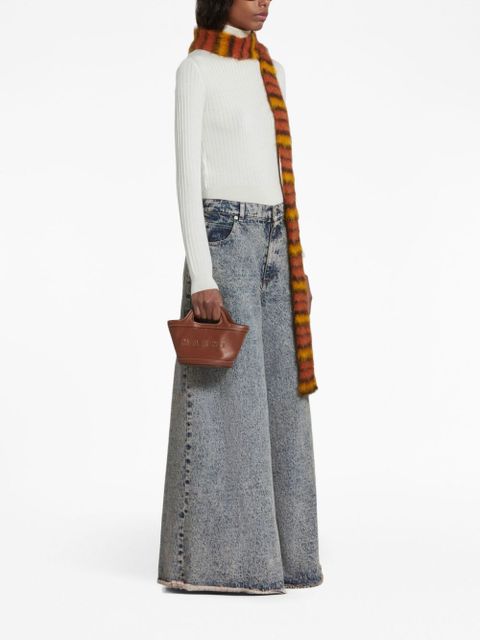 Marni logo-embroidered ribbed jumper - White - zdjęcie produktu nr 2