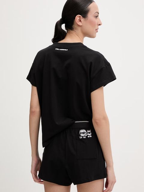 Karl Lagerfeld piżama damska bawełniana z elastanem IKON - zdjęcie produktu nr 1