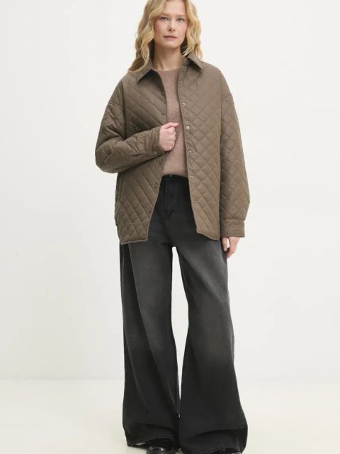 Answear.LAB sweter wełniany damski kolor beżowy