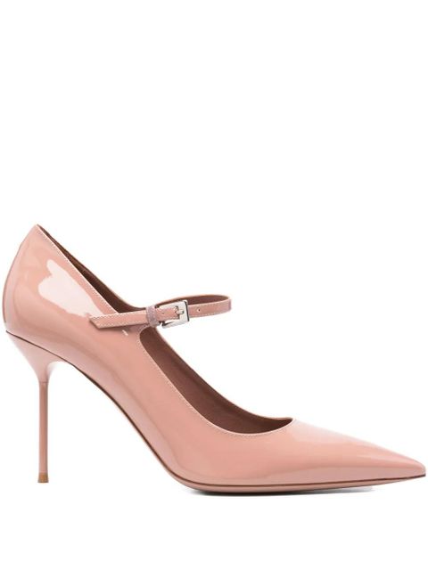 Paris Texas 90mm Lidia patent leather ankle-strap pumps - Pink - zdjęcie produktu nr 1