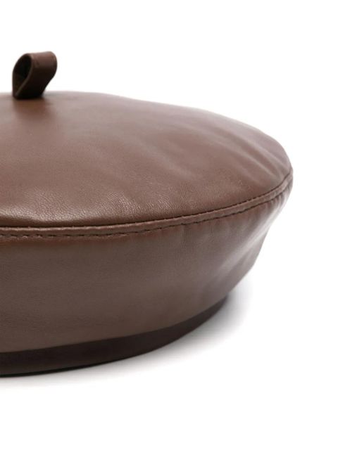 Ruslan Baginskiy leather beret - Brown - zdjęcie produktu nr 2
