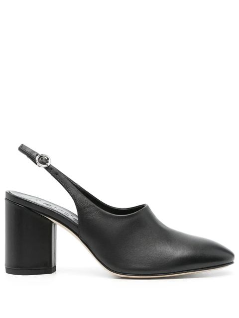 Aeyde 75mm leather slingback pumps - Black - zdjęcie produktu nr 1