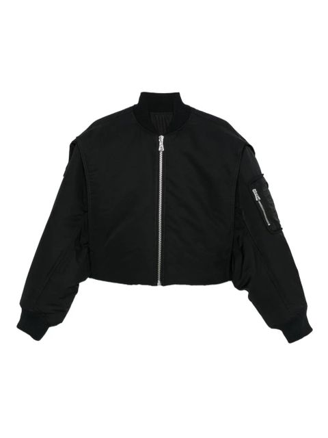 Jean Paul Gaultier zip-fastening cropped bomber jacket - Black - zdjęcie produktu nr 1