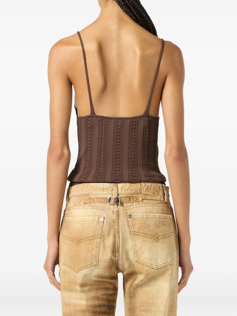 Blumarine knit V-neck top - Brown
