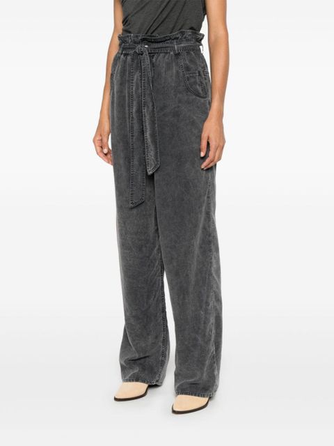 MARANT ÉTOILE Priana chambray trousers - Black