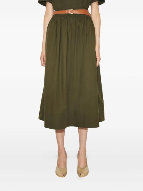 Tory Burch elastic-waistband pleated skirt - Green - zdjęcie produktu nr 2