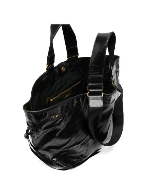 ISABEL MARANT large Wardy wrinkled-effect tote bag - Black