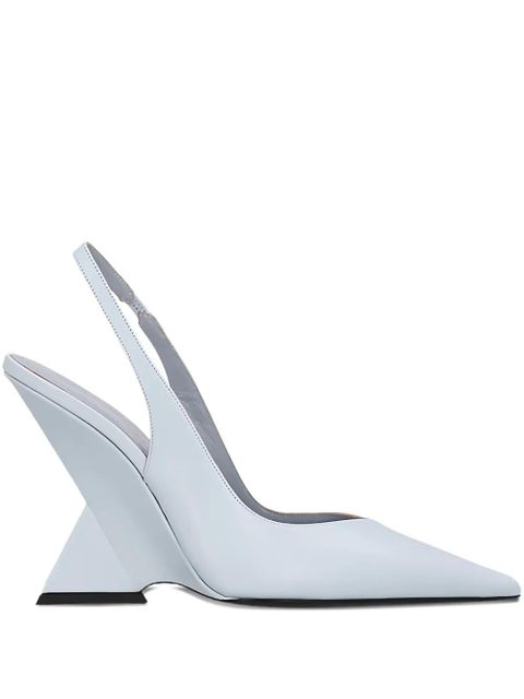 The Attico 105mm Cheope slingback wedge pumps - Blue - zdjęcie produktu nr 1