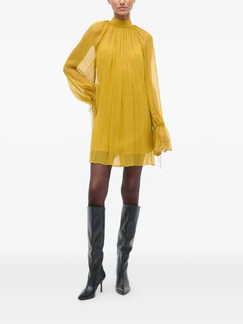 STAUD Roux rear tie fastening dress - Yellow - zdjęcie produktu nr 2