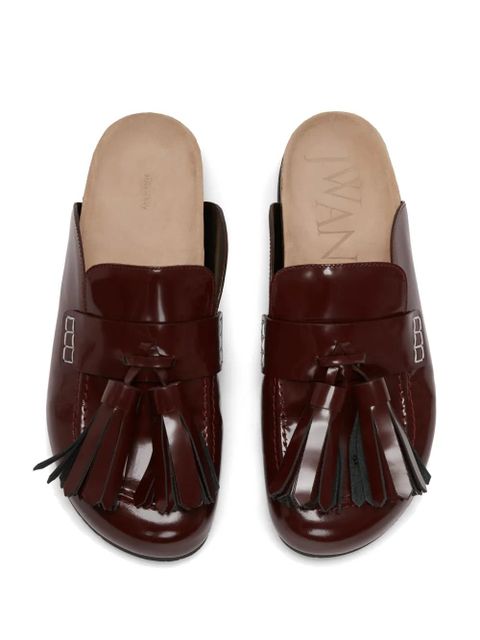 JW Anderson tassel-detail slip-on leather loafers - Red