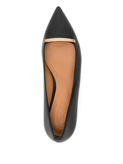 Tod's 40mm pointed-toe leather pumps - Black