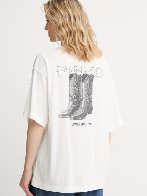 Pinko T-shirt damski bawełniany - zdjęcie produktu nr 1