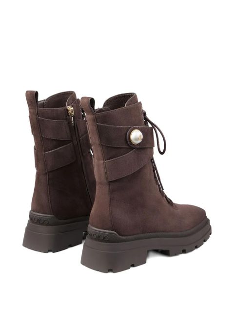 Jimmy Choo 45mm Noemi lace-up combat boots - Brown