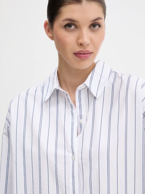 Abercrombie & Fitch koszula bawełniana damska kolor biały relaxed z kołnierzykiem klasycznym KI140-5150