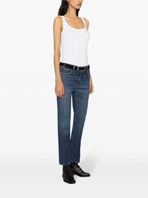 Lauren Ralph Lauren slim-leg cotton cropped jeans - Blue