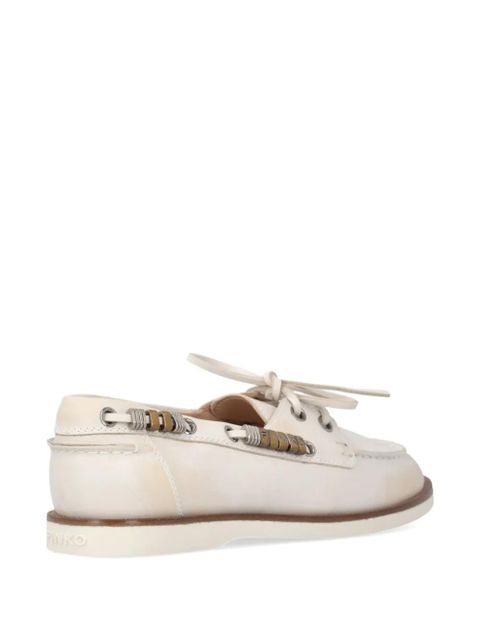 PINKO bead-embellished leather loafers - Neutrals - zdjęcie produktu nr 2