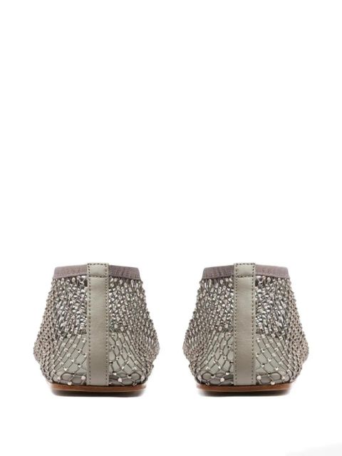 Christopher Esber Minette crystal-embellished ballet flats - Grey